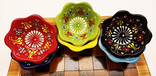 Дизайн на турските Лалета във формата на Маргаритки, Ръчно Рисувани, 6 бр., Декоративни Обслужването на Малки Чашата в Османски стил и Керамични Чаши с ръчно Рисуван