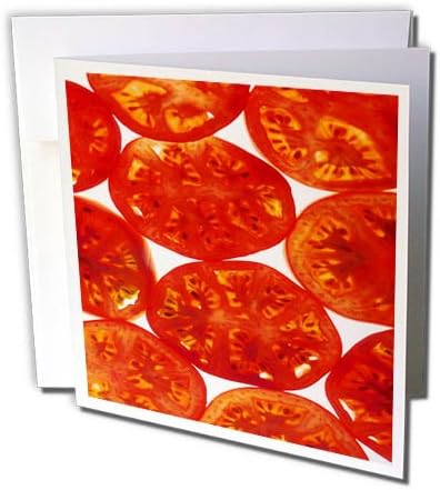 3 Филии пресни домати - поздравителна картичка с размери 6 на 6 сантиметра (gc_285146_5)