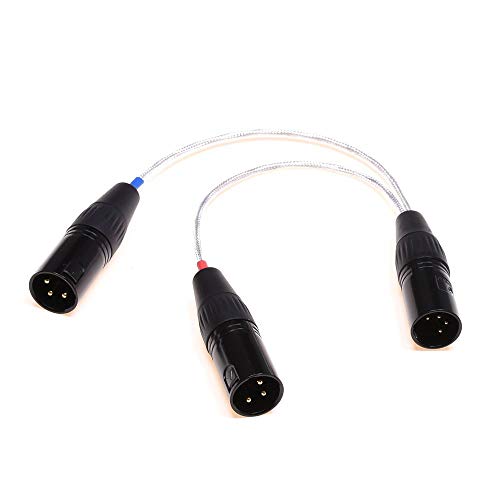 GAGACOCC 2X 3-Пинов аудио кабел XLR Male-4-Пинов аудио кабел XLR Male 4-Пинов Балансиран кабел