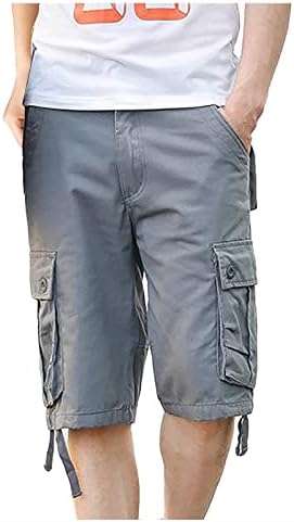 RTRDE Мъжки къси Панталони-Карго, Улични Свободни Ежедневни Панталони, Обикновена къси Панталони с много Джобове