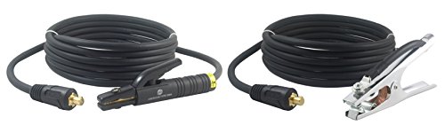 Комплект заваръчни кабели на 300 Ампера В събирането на Жак Dinse 35-70 Кабел AWG № 1 (15 фута на всеки проводник)
