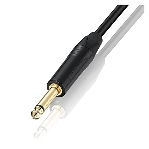 1/4 Жак 6,5 мм за микрофонного кабел с конектор XLR Фолио + 1,8 м Сплетен от 3 m, 5 m и 10 m (Цвят: черен кабел, размер: 5