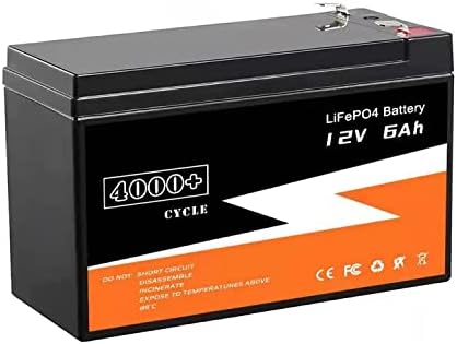 OKOO 4000 Цикъла 12V 6Ah Батерия LiFePO4 дълбоко цикъл с вграден BMS идеален за къмпинг, играчки на колела, скутер, Косачки
