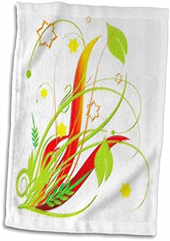 3dRose Florene Décor II - Текстурирани Памучни кърпи с swirls (twl-53310-1)
