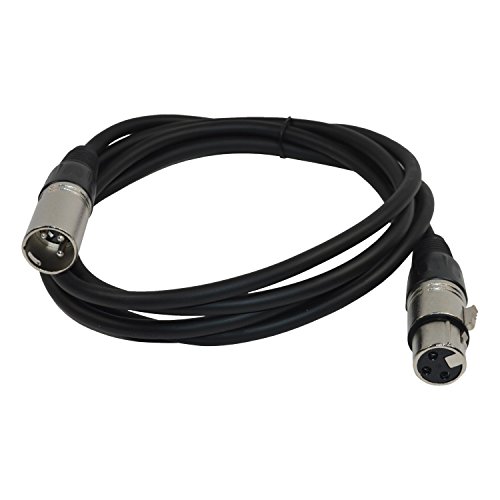 Микрофон кабел HQRP 6 фута XLR-XLR (3-пинов M/F) за стойки за микрофони Shure PG58-XLR, PG48-XLR