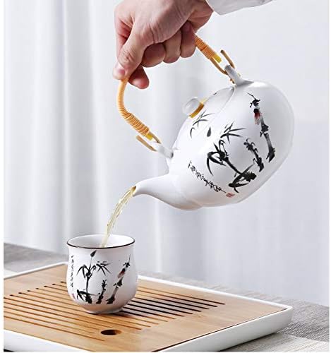8шт Глазура, Порцелан, Ръчно изработени Цвят на Кунг-фу Чай Дзен Чай Здраве Чай с Голям Капацитет на Каната Чаена