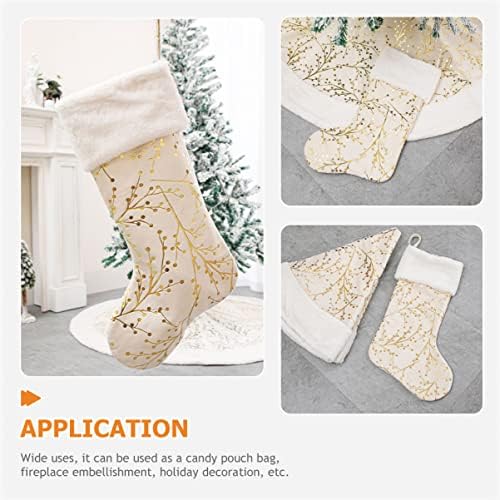 jojofuny Чорапи Чанта за декор на Камината, Празнична Украса за Коледа на Едро за Отглеждане Висулка Вечерни Плюшени