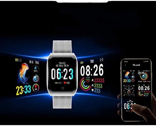 Спортна гривна SDFGH с цветен екран-Фитнес тракер, Интелигентна часовници, Часовници за наблюдение на сърдечната