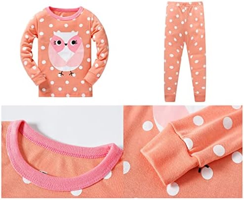 Пижами AmberEft за момичета, Памучни Пижамные Комплекти от 4 теми, Пижамные комплекти от 2 до 12 години