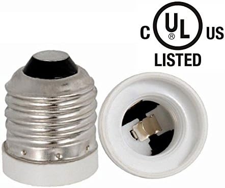 Yi Lighting - Адаптер за контакти E26 /E27 към E17, посочен в UL, Среден винт към Промежуточному Винту E17, Датчиците-Редуктор за контакти за електрически крушки (3 опаковки)