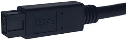 zdyCGTime Firewire Премиум-кабел 800 IEEE 1394B с 9 на контакти от 9 штекеров до 9 штекерам 6 фута Черен (от 9 контакти на