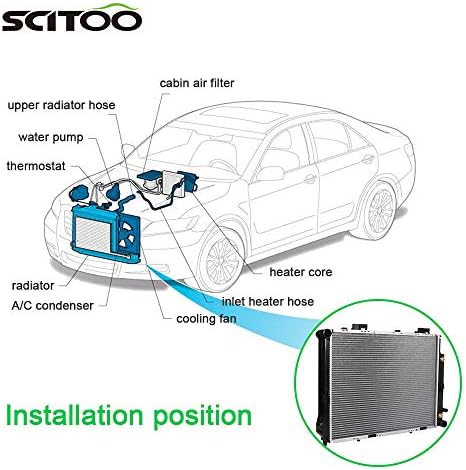 Радиатор SCITOO е Съвместим с 1998 1999 2000 2001 2002 2003 за Mercedes-Benz E320 CU2290 CU2290