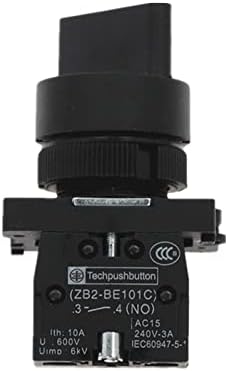 1БР XB2-ED21 за Включване/Изключване 2-позиционен Ротационен ключ на избор 1 НЕ 10A 600 vac (Цвят: NC)