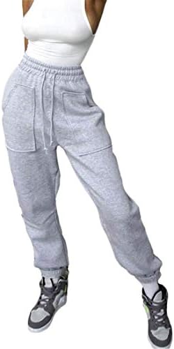 Дамски панталони за джогинг Andongnywell, Спортни Панталони за Джогинг на експозиции с Еластичен колан, Панталон