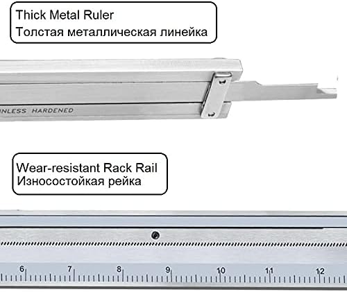 BBSJ Двустранни Удароустойчив метални calipers с циферблат 0,01 От Неръждаема Стомана с висока Резолюция, Штангенциркуль
