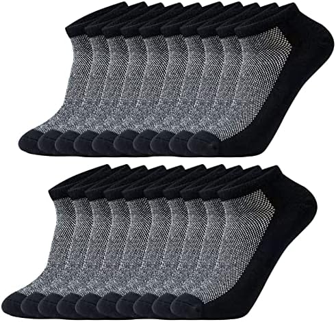 ZEINZE Мъжки Чорапи за Глезените Памучни Спортни Чорапи, Абсорбиращи Влагата Спортни Чорапи