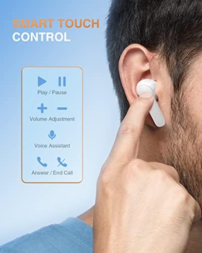 Безжични слушалки ELECKING True Wireless, Безжични слушалки в ушите Bluetooth 5.1, Вграден микрофон, дълбоки баси,