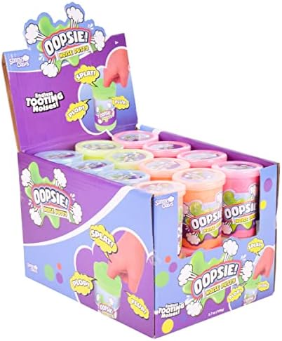 Oopsie Noise Замазка - контейнер 3,7 унции, опаковка от 24 броя | Мека при допир играчка за деца и възрастни | Спомен за