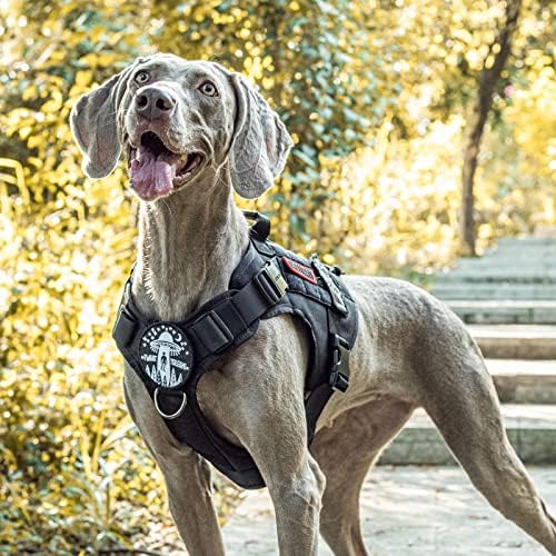 Тактическа Жилетка-шлейка за кучета OneTigris с дръжка, Военна Шлейка за кучета големи и средни по размер, Жилетка