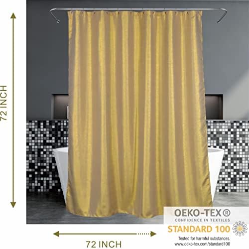 Завеси за душ Popkozzi Gold за баня: Декоративна Завеса за душ от лъскав плат - Водоустойчив Моющаяся Луксозна Елегантна
