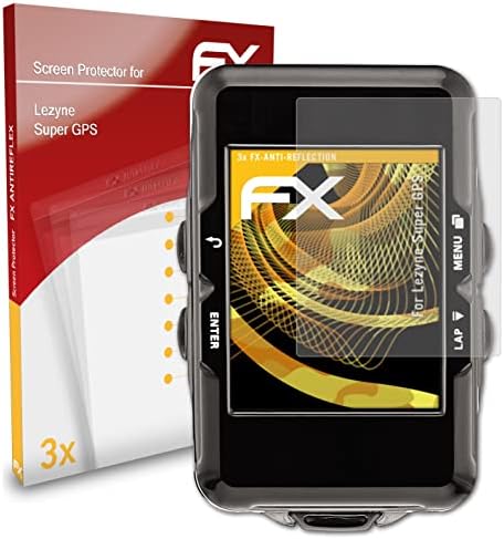 Защитно фолио atFoliX е Съвместима с фолио Lezyne Super GPS За екрана, антибликовой и ударопоглъщащ защитно фолио FX (3X)