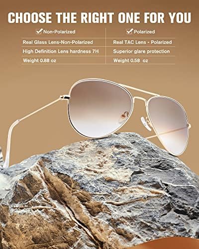 Слънчеви очила-Авиатори Pro Acme Classic за Мъже и Жени с Поляризация или Без поляризация 58 62 мм