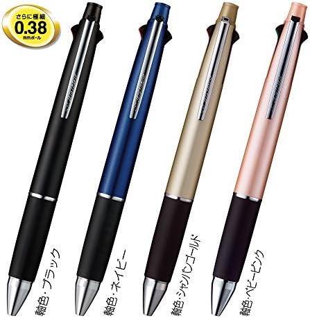 uni Jetstream Multi Pen 4 и 1, Химикалка писалка 0,38 мм (черна, Червена, синя, зелена) и Механичен молив 0,5 мм, Корпус-тъмно синьо (MSXE5100038.9)