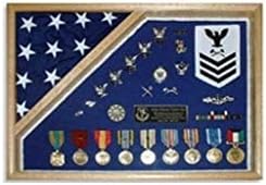 връзка хартата Военна Shadow кутия, Витрина за медали и Знамена
