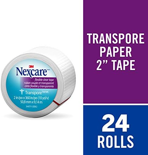 Nexcare Transpore Гъвкава Прозрачна лента за първа помощ, Лесно късане, За определяне на медицинските изделия,