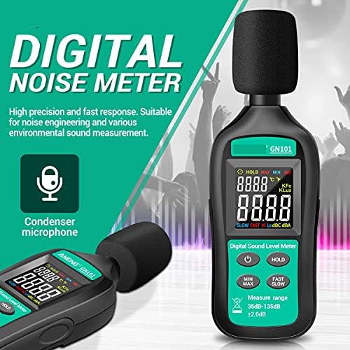 Цифров Измерител на шума FZZDP 35 db-135 db Децибелометр LCD Дисплей Измерване на Нивото на Звука точност ръководят Звук