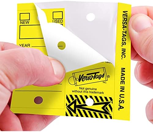 Versa-Tags Система за управление на ключовете и инвентара 250 жълти дрънкулки и пръстени Плюс 100 Жълти прозорец
