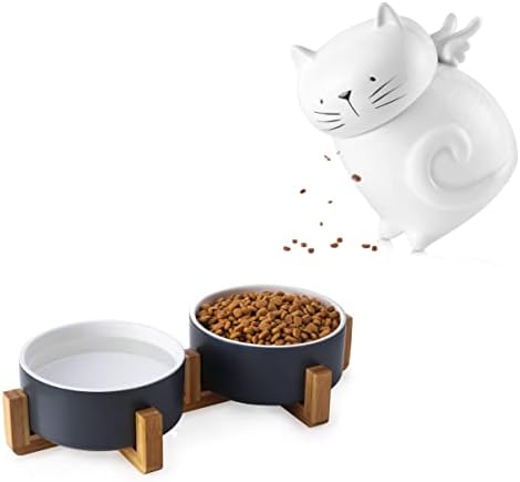 Y YHY Банка за бисквити с кошачьим угощением 40 грама и колекция от керамични мисок за Кучета и Котки на 24 грама