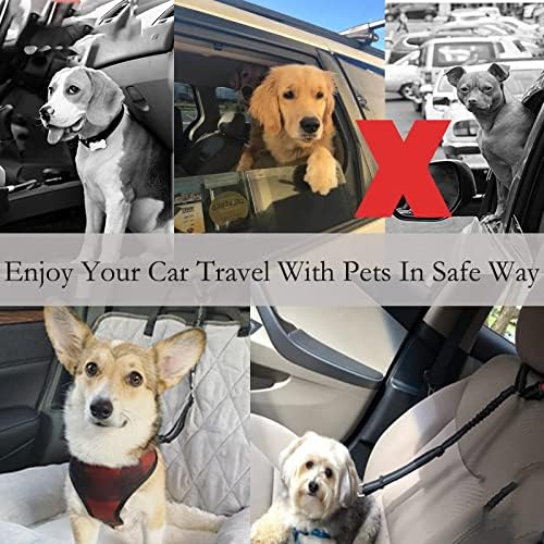 Предпазен колан за куче OYANTEN за автомобили - облегалката за глава за домашни любимци с Ударопоглъщащ бънджи