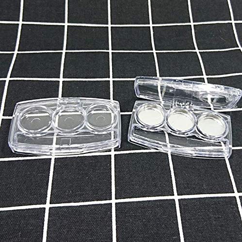 Healthcom 10 бр Прозрачна Празна Палитра за Сенки За очи Пластмасова Кутия За Съхранение на Сенки за очи Калъф