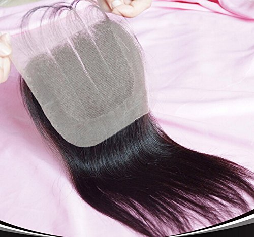 DaJun Hair 7A 3 Части 4x4 лейси закопчалката с Добри Перуанскими Реми Човешки коси 3 връзки, Плетене Косата Смесени