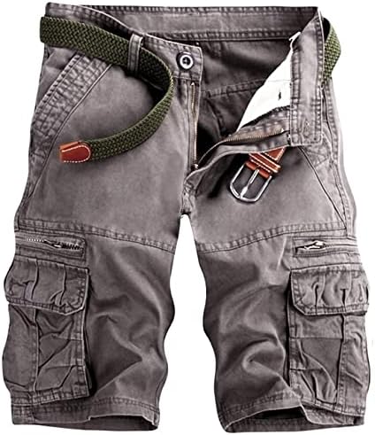 Мъжки къси Панталони-карго PINKPUM, Леки Ежедневни Къси Панталони без колан с Множество джобове