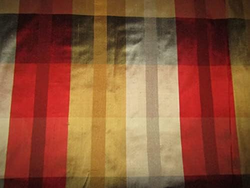Наметала от плат Dupioni от чиста коприна 54Различни нюанси на червено, ръждиво-червен, злато и други цветове