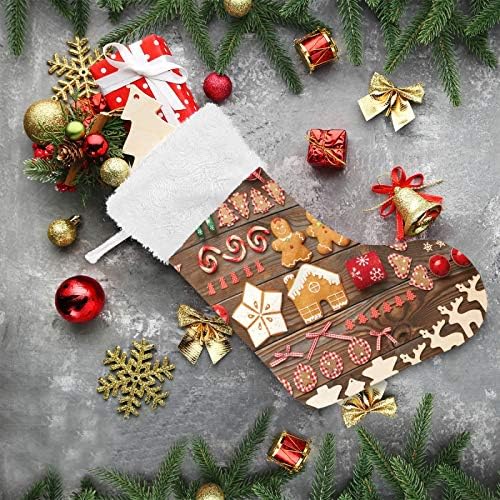 Коледни Чорапи ALAZA, Коледни сладки и орнаменти, Класически Персонализирани Големи Чулочные Украса за семейни Тържества,