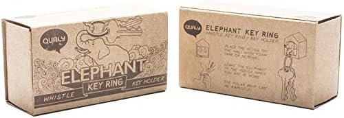 Стенен ключодържател Elephant от дизайн студио Qualy. Къща във формата на слон бял цвят и ключодържател във формата