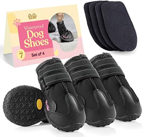 Водоустойчив обувки за кучета - Стилни обувки за кучета - Ботуши за кучета с неплъзгащи гумена подметка, която предпазва