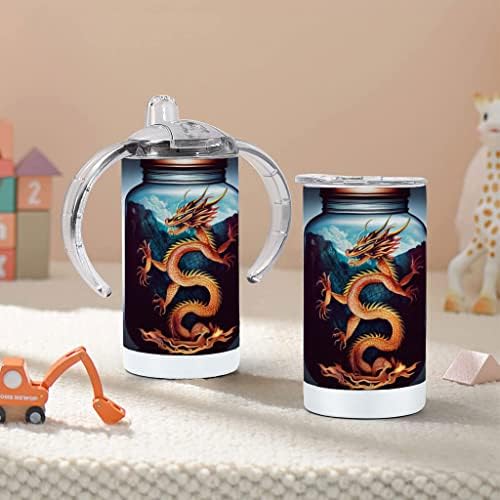 Dragon Fantasy Art Sippy Cup - Фантастична Детска Sippy-Чаша Цветна Sippy-чаша