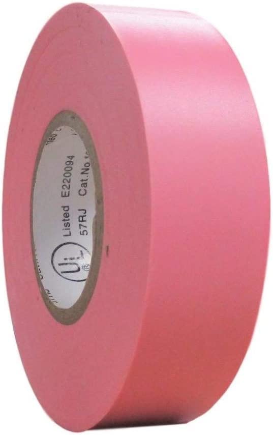 Тиксо LYLTECH Розово, 66 фута x 3/4 инча, Водоустойчив, със силно лепило, Залепваща тиксо от винил гума се използват при напрежение
