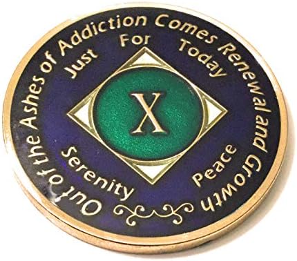 Линия за възстановяване на 10-годишен Синьо-Зелен Трехпластинчатый Медальон NA - Чип, Монета, монета на залога