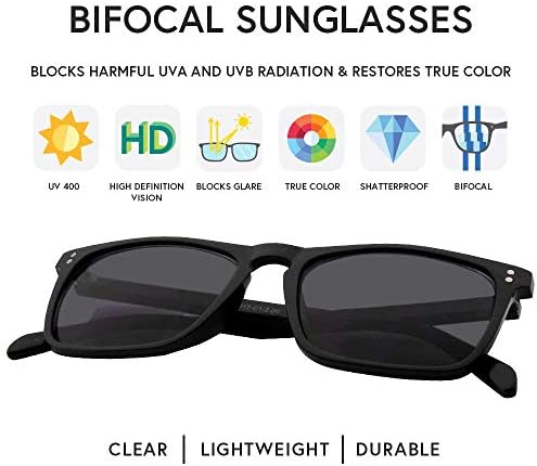Бифокални очила VITENZI за мъже и Жени, Дизайнерски Затъмнени Очила за четене с Ридерами - Trento