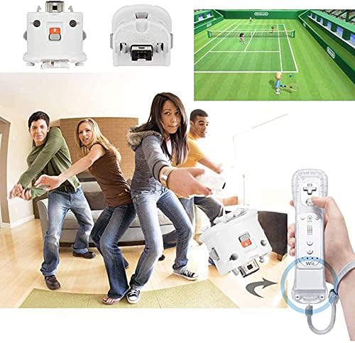 TechKen 2 броя Адаптери за Wii Motion Plus, Външен Сензор Motion Plus за дистанционно управление на Wii