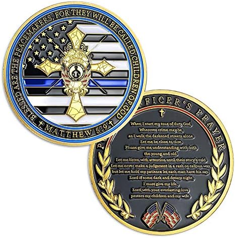 Монета на Повикването на служителите на полицията AtSKnSK Правоохранителните органи на Тънка Синя Линия Полицейска Молитва