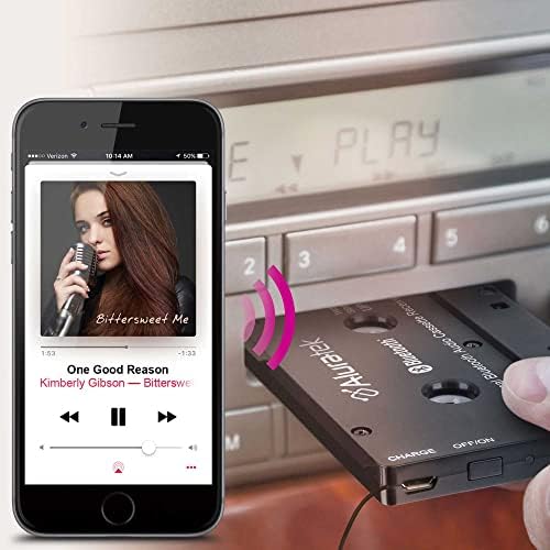 Универсален Bluetooth-кассетный аудиоприемник Aluratek, Акумулаторна Батерия, Автомобилна аудио система premium, време на възпроизвеждане до 8 часа, прием на звука на разстоян