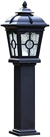 SFRIDQ Открит Квадратен Алуминиев Пътен Лампа Европейския Градински Стълб Осветява Вила Врата Висок Стълб