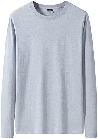 JEKE-DG Мъжки Ежедневни Пуловер, тениска с дълъг ръкав, Hoody с кръгло деколте, Обикновен Лек Пуловер, Потник, Долната риза, Основни Тениски