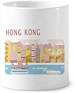 Хонг Конг Е Традиционна Област За Посещение На Държач За Четка За Зъби, Химикалка, Чаша, Керамична Чиния, Чаша За Моливи